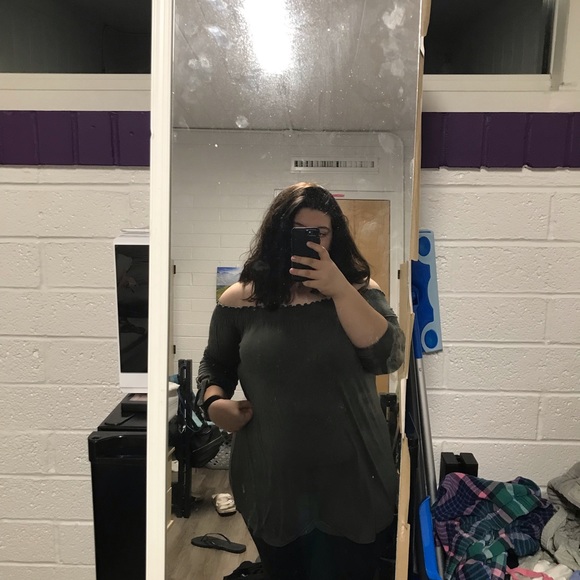 Green off the shoulder top or dress - Picture 1 of 2